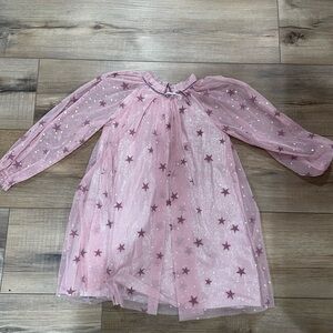 Cat & Jack Pink Sheer Dress with Stars